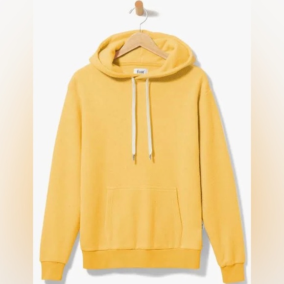 FEAT Yellow Fleece Blanket Blend Hoodie Unisex Fit S - Picture 1 of 12
